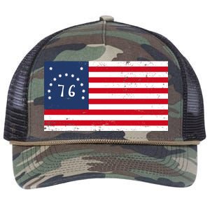 American Bennington Flag USA 1776  Retro Rope Trucker Hat Cap