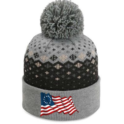 American Betsy Ross Waving Flag The Baniff Cuffed Pom Beanie