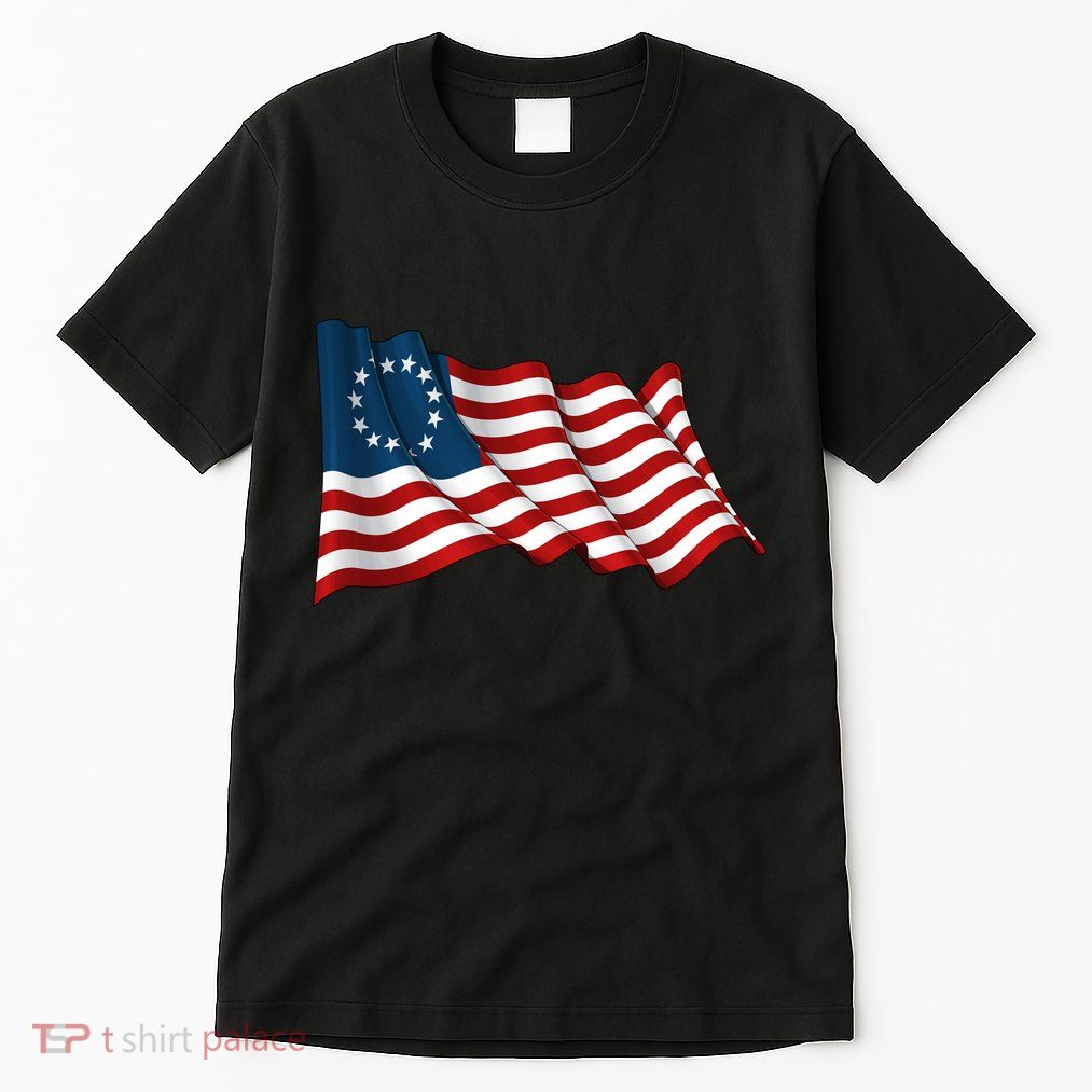 American Betsy Ross Waving Flag Tall T-Shirt