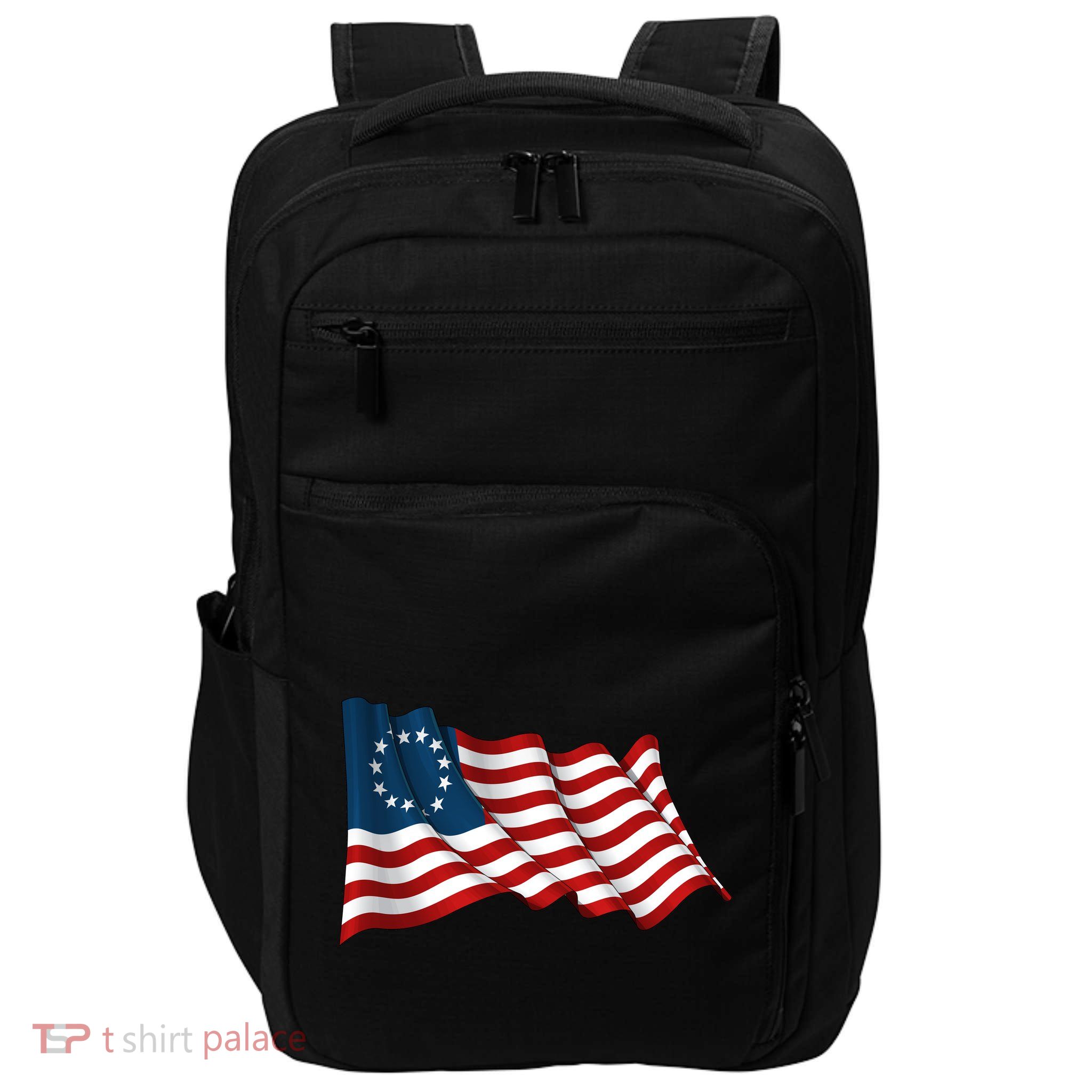 American Betsy Ross Waving Flag Impact Tech Backpack
