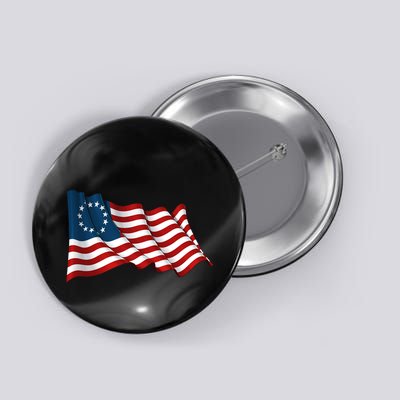 American Betsy Ross Waving Flag Button