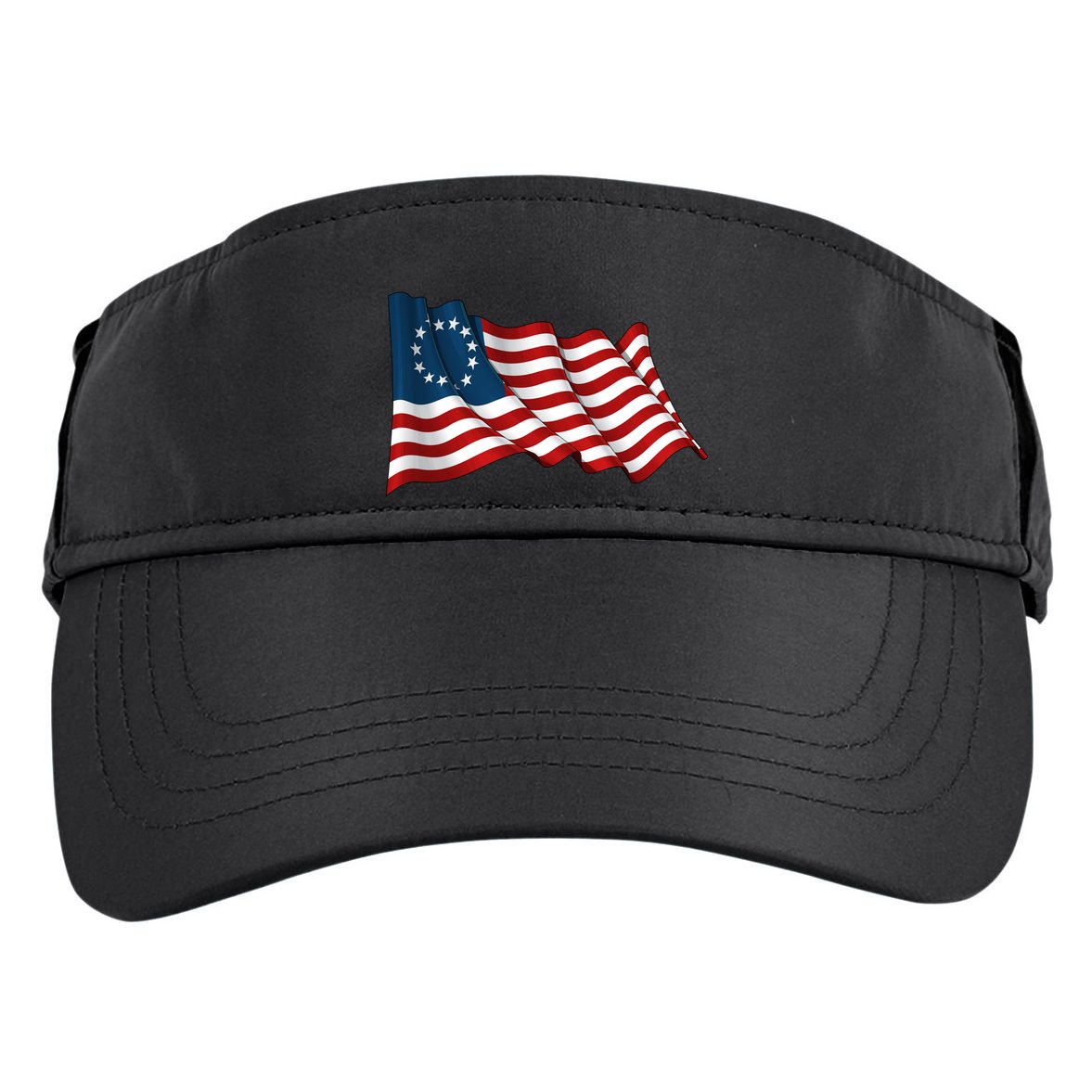 American Betsy Ross Waving Flag Adult Drive Performance Visor