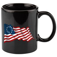 American Betsy Ross Waving Flag 11oz C Handle Ceramic Mug