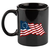 American Betsy Ross Waving Flag 11oz C Handle Ceramic Mug