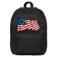 American Betsy Ross Waving Flag 16 in Basic Backpack