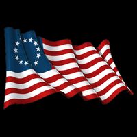 American Betsy Ross Waving Flag 16 in Basic Backpack