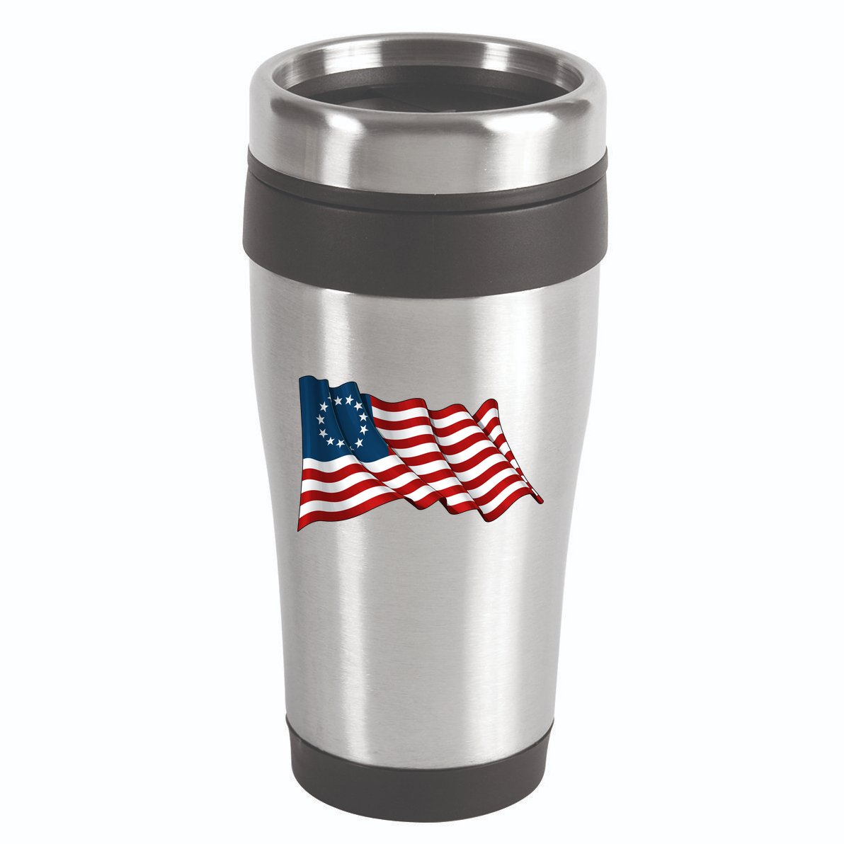 American Betsy Ross Waving Flag 16oz Travel Tumbler