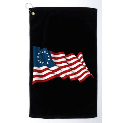 American Betsy Ross Waving Flag Golf Towel