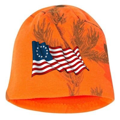 American Betsy Ross Waving Flag Kati - Camo Knit Beanie