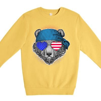 American Biker Bear Premium Crewneck Sweatshirt