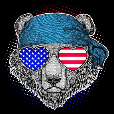 American Biker Bear T-Shirt