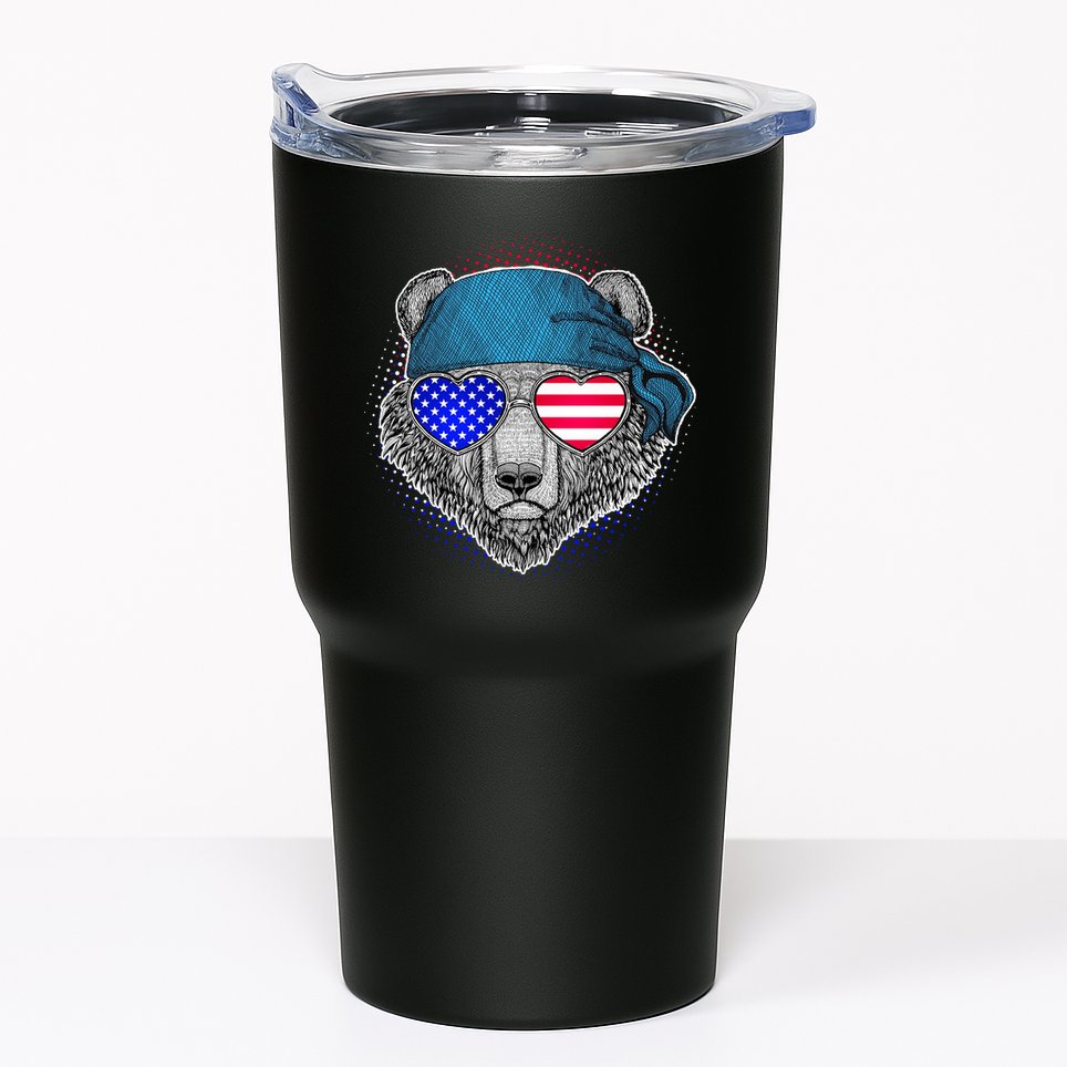 American Biker Bear Tumbler