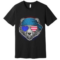 American Biker Bear Premium T-Shirt