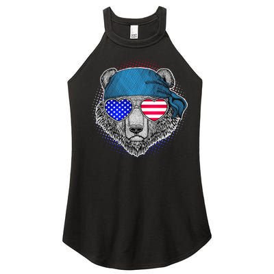 American Biker Bear Women’s Perfect Tri Rocker Tank