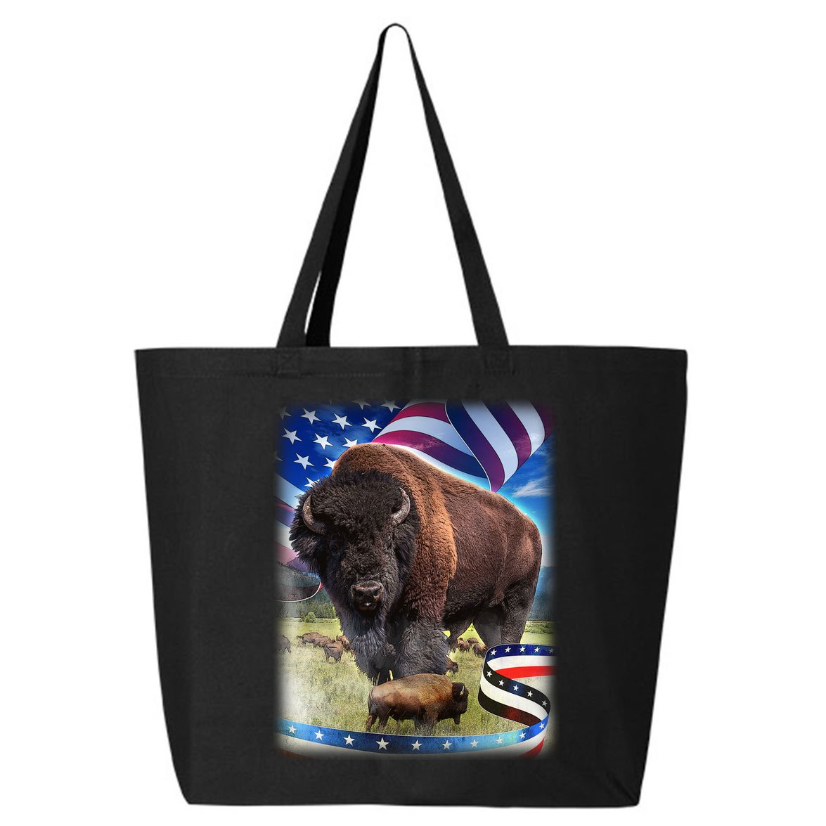 American Bison USA Flag Buffalo 25L Jumbo Tote