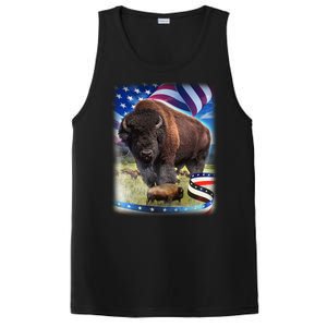 American Bison USA Flag Buffalo PosiCharge Competitor Tank