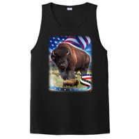 American Bison USA Flag Buffalo PosiCharge Competitor Tank