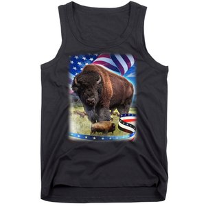 American Bison USA Flag Buffalo Tank Top