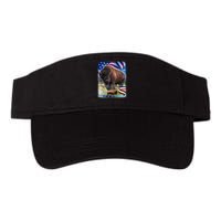 American Bison USA Flag Buffalo Valucap Bio-Washed Visor