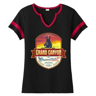 American Black Bear Grand Canyon National Park Ladies Halftime Notch Neck Tee