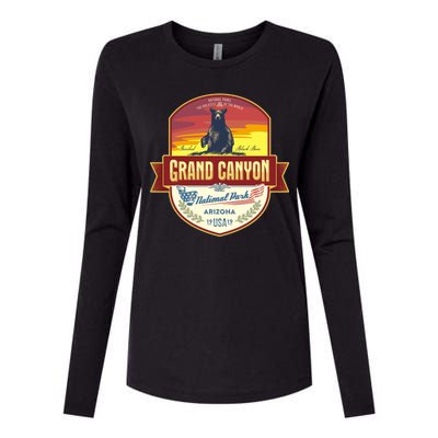 American Black Bear Grand Canyon National Park Womens Cotton Relaxed Long Sleeve T-Shirt