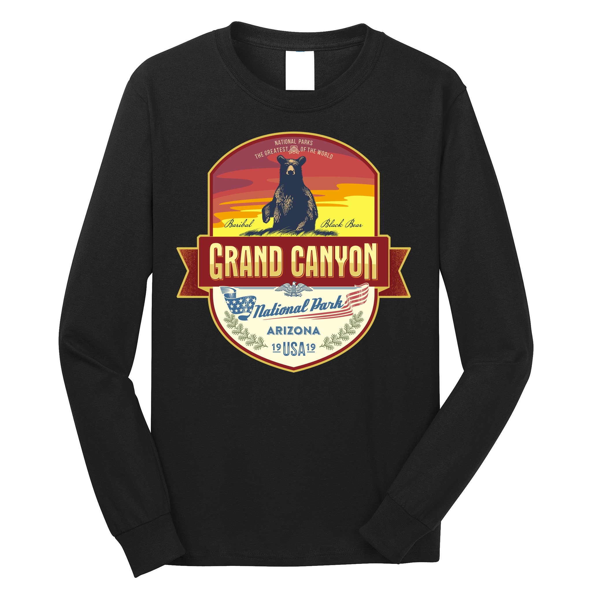 American Black Bear Grand Canyon National Park Long Sleeve Shirt
