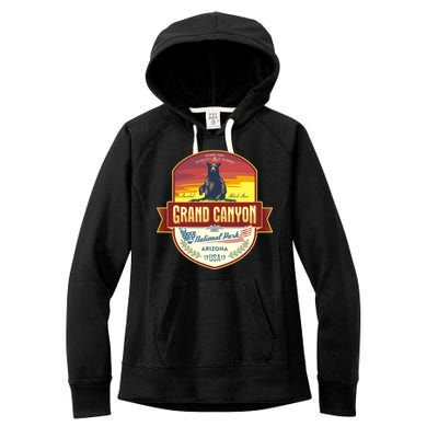 American Black Bear Grand Canyon National Park Women's Fleece Hoodie