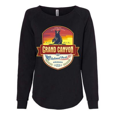 American Black Bear Grand Canyon National Park Womens California Wash Sweatshirt