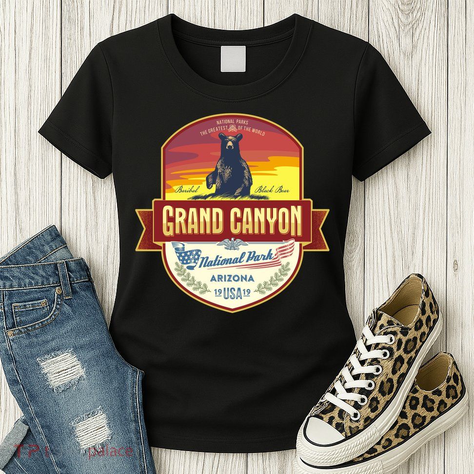 American Black Bear Grand Canyon National Park Womens T-Shirt