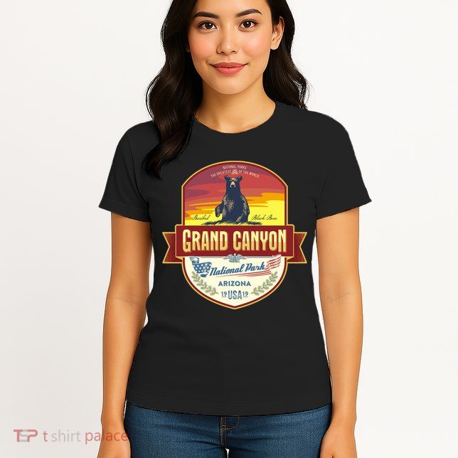 American Black Bear Grand Canyon National Park Womens T-Shirt