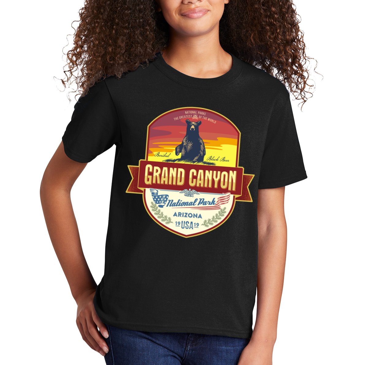 American Black Bear Grand Canyon National Park Kids T-Shirt
