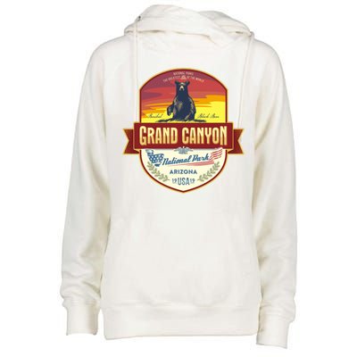 American Black Bear Grand Canyon National Park Womens Funnel Neck Pullover Hood