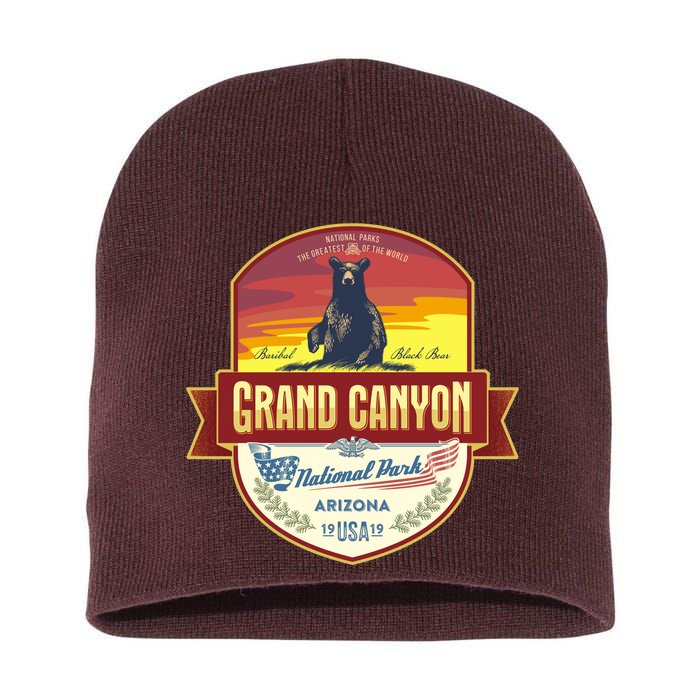 American Black Bear Grand Canyon National Park Short Acrylic Beanie