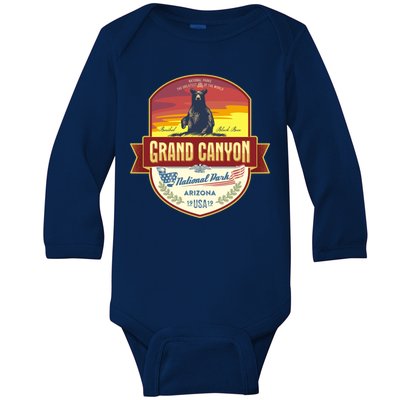 American Black Bear Grand Canyon National Park Baby Long Sleeve Bodysuit