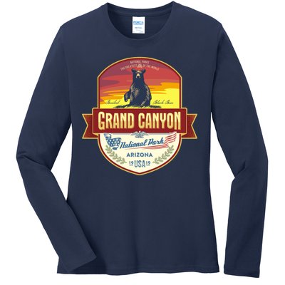 American Black Bear Grand Canyon National Park Ladies Long Sleeve Shirt