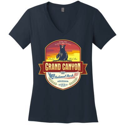 American Black Bear Grand Canyon National Park Women's V-Neck T-Shirt