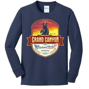 American Black Bear Grand Canyon National Park Kids Long Sleeve Shirt