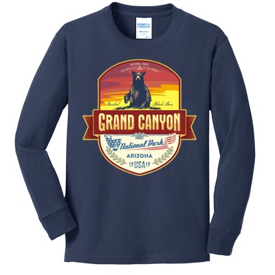 American Black Bear Grand Canyon National Park Kids Long Sleeve Shirt