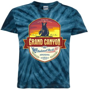 American Black Bear Grand Canyon National Park Kids Tie-Dye T-Shirt