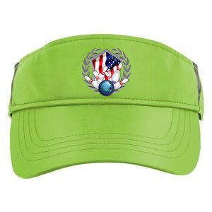 American Bowling Team Flag Adult Drive Performance Visor