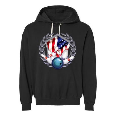 American Bowling Team Flag Garment-Dyed Fleece Hoodie