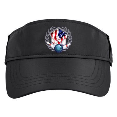 American Bowling Team Flag Adult Drive Performance Visor