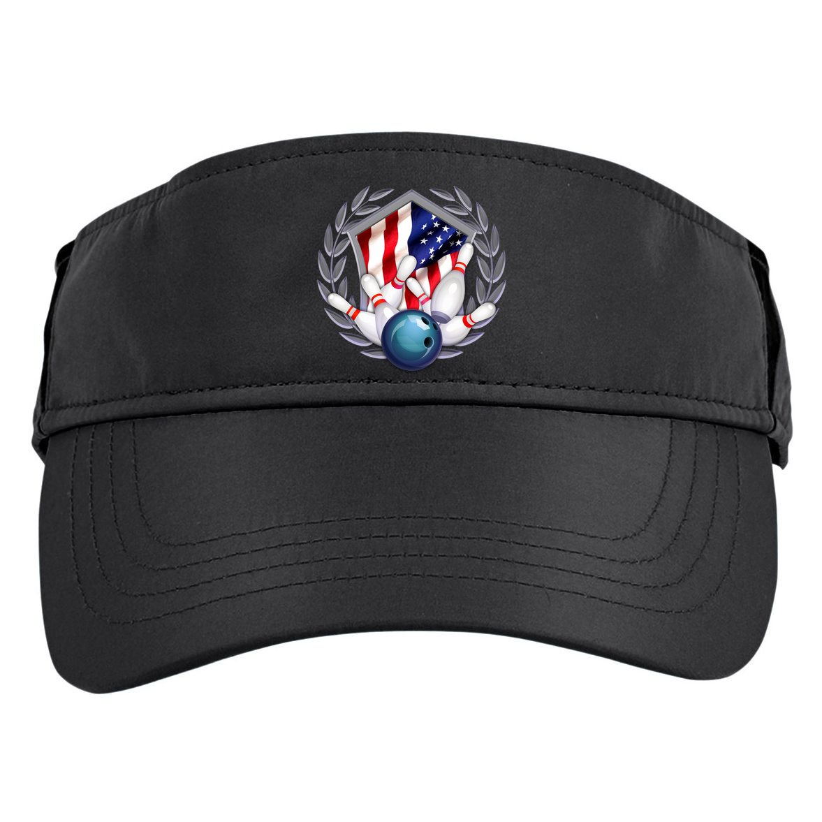 American Bowling Team Flag Adult Drive Performance Visor
