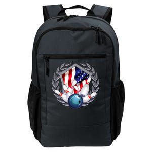 American Bowling Team Flag Daily Commute Backpack