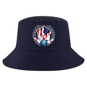 American Bowling Team Flag Cool Comfort Performance Bucket Hat