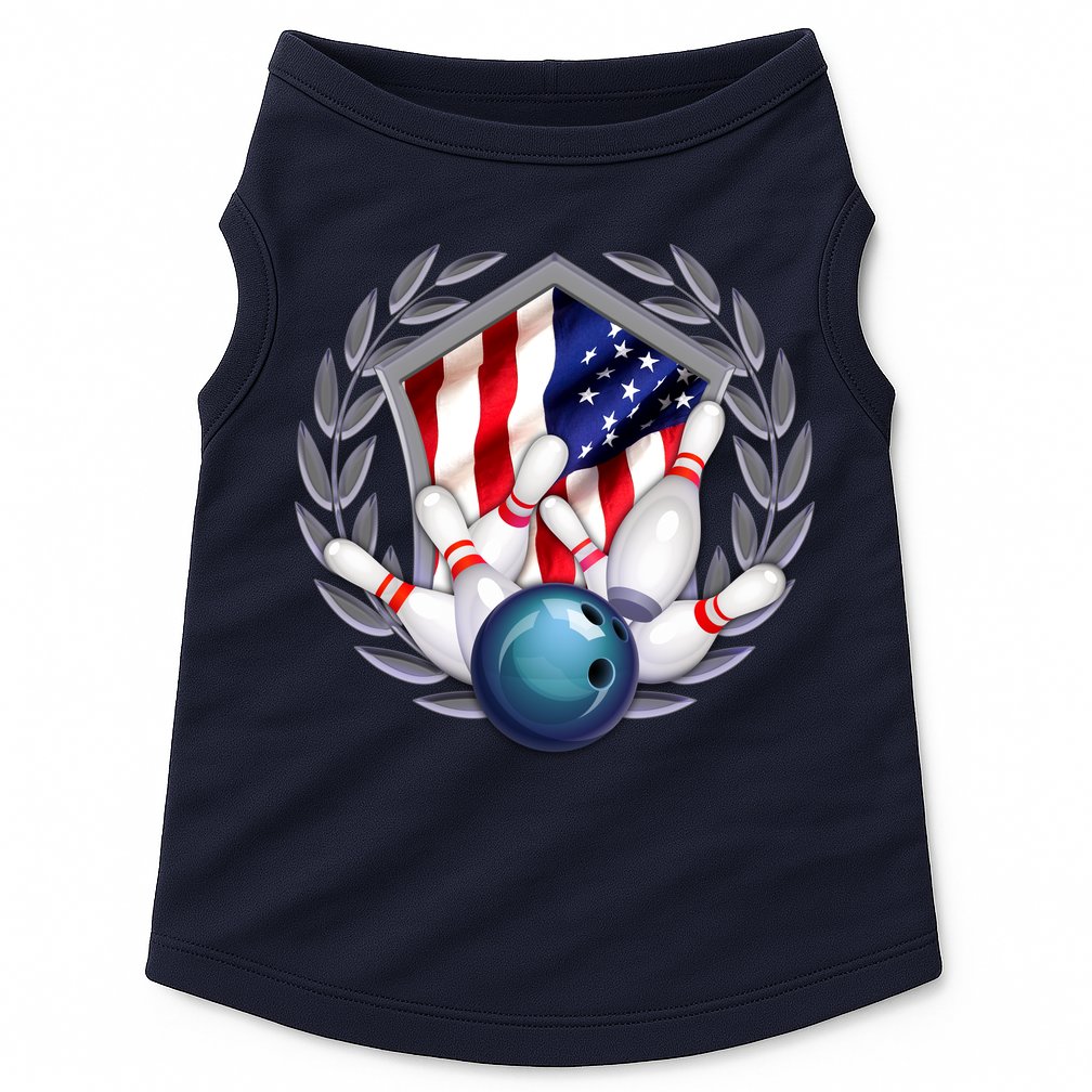 American Bowling Team Flag Doggie Tank