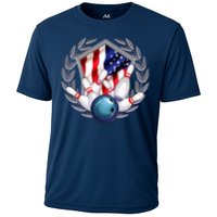American Bowling Team Flag Cooling Performance Crew T-Shirt