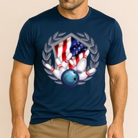 American Bowling Team Flag Cooling Performance Crew T-Shirt