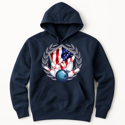 American Bowling Team Flag Hoodie