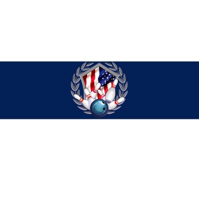 American Bowling Team Flag Bumper Sticker